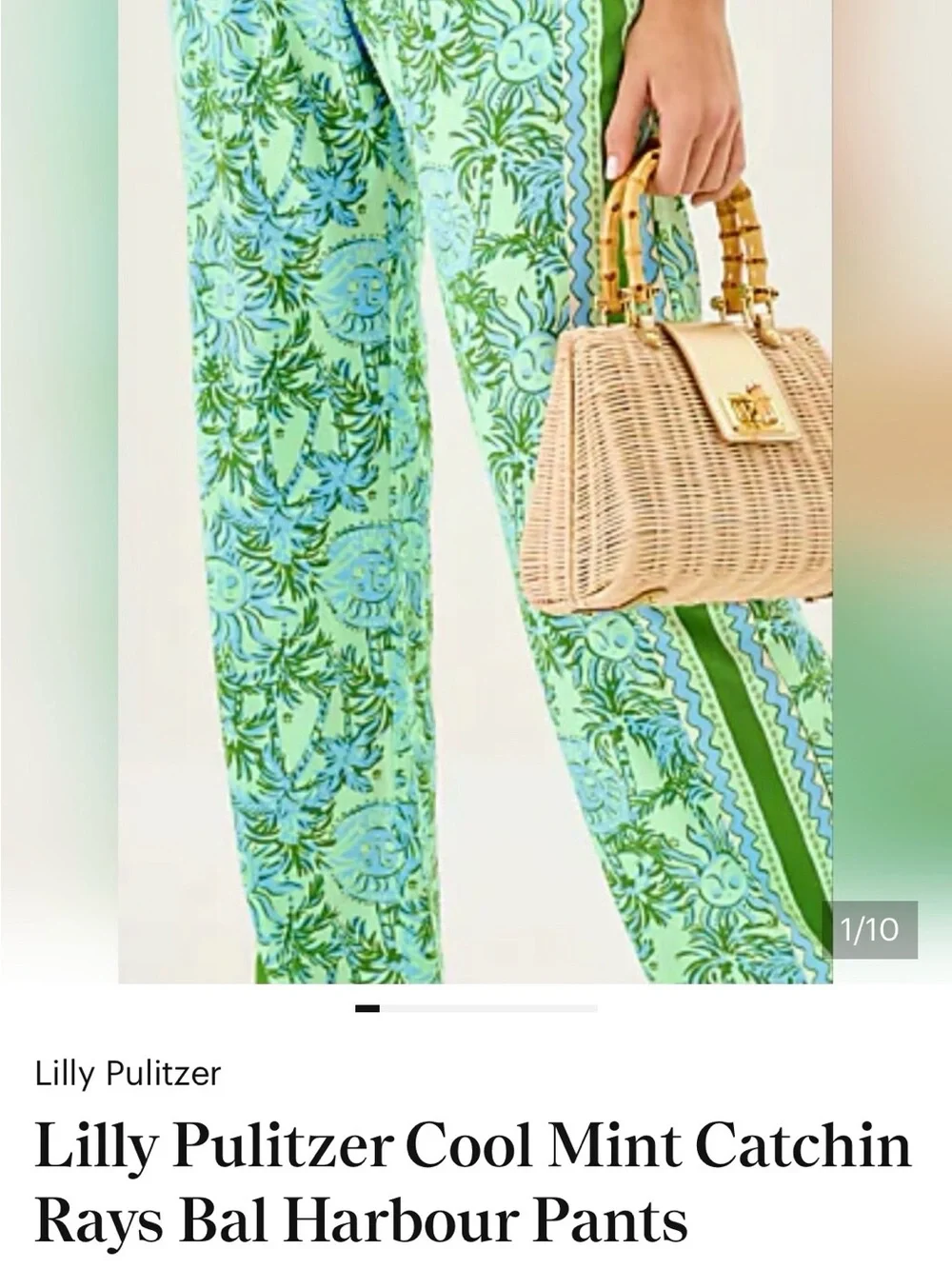 Lilly Pulitzer Bal Harbour Pants Catchin Rays XS for petite